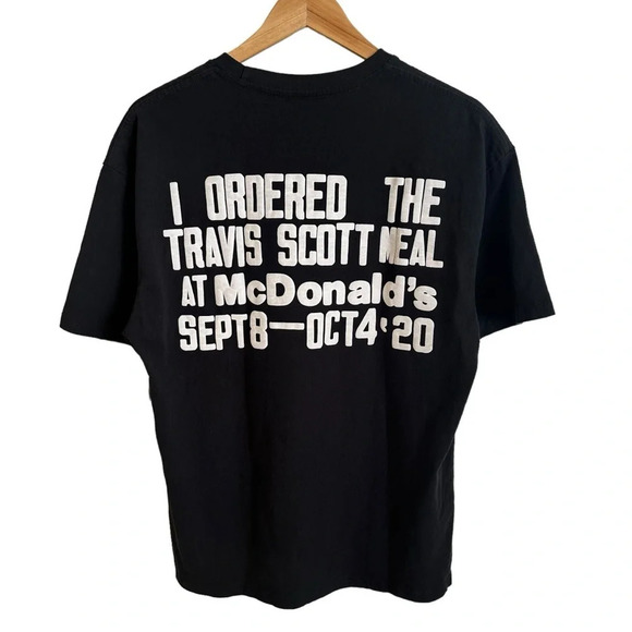 Cactus Jack CPFM 4 CJ Large Travis Scott McDonald’s Burger Mouth T Shirt Black L - Picture 2 of 4